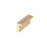 Richelieu America - Contemporary Aluminum and Swarovski Crystal Pull - 2790 - Clear,Brushed Brass