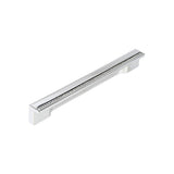 Richelieu America - Contemporary Aluminum and Swarovski Crystal Pull - 2790 - Clear,Chrome