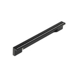 Richelieu America - Contemporary Aluminum and Swarovski Crystal Pull - 2790 - Clear,Matte Black