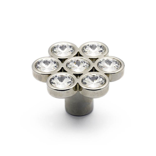 Richelieu America - Contemporary Swarovski Crystal and Metal Knob - 3077 - Clear,Chrome
