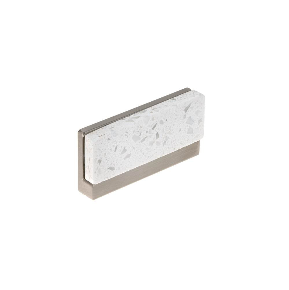Richelieu America - Contemporary Terrazzo and Metal Pull - 4315 - White,Brushed Nickel