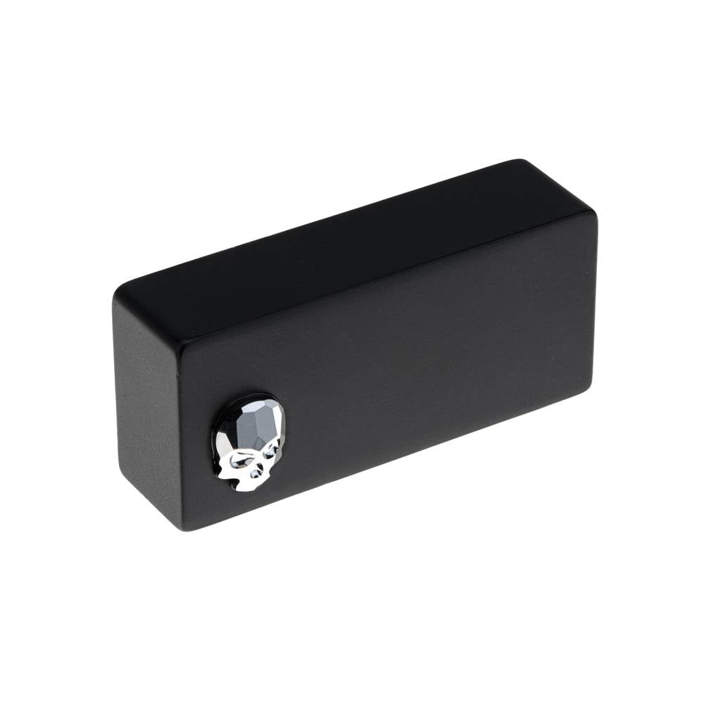 Richelieu America - Contemporary Metal and Crystal Pull - 5495 - Black Nickel,Crystal