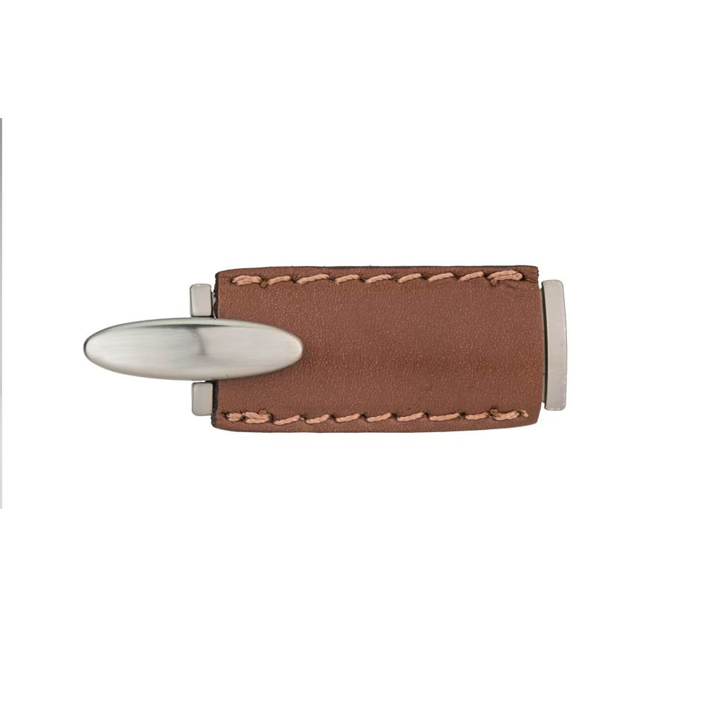 Contemporary Leather and Metal Pull - 7451