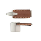 Contemporary Leather and Metal Pull - 7451