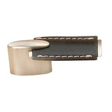 Richelieu America - Contemporary Leather and Metal Pull - 7451 - Black,Brushed Nickel