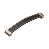 Richelieu America - Contemporary Leather Pull - 7453 - Black,Brushed Nickel