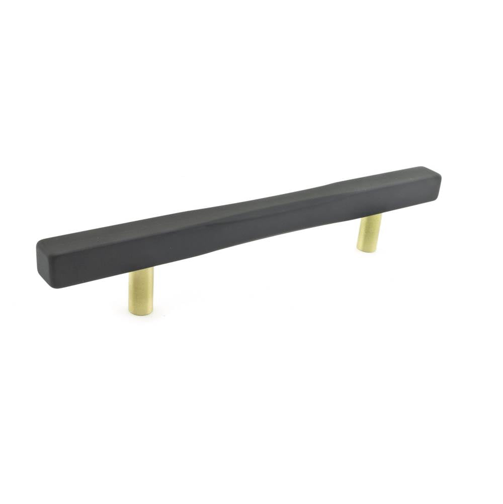 Richelieu America - Contemporary Metal Pull - 7735 - Matte Black,Satin Brass