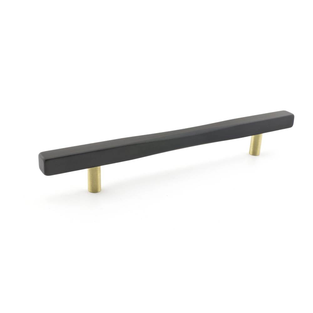Richelieu America - Contemporary Metal Pull - 7735 - Matte Black,Satin Brass