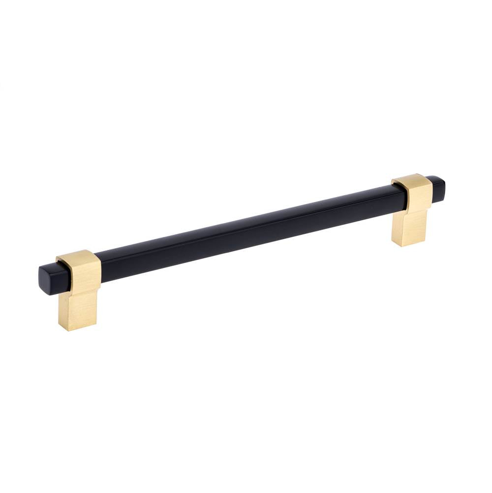 Richelieu America - Contemporary Metal Pull - 8715 - Brushed Brass,Black