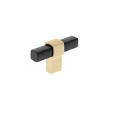 Richelieu America - Contemporary Metal Knob - 8715 - Brushed Brass,Black