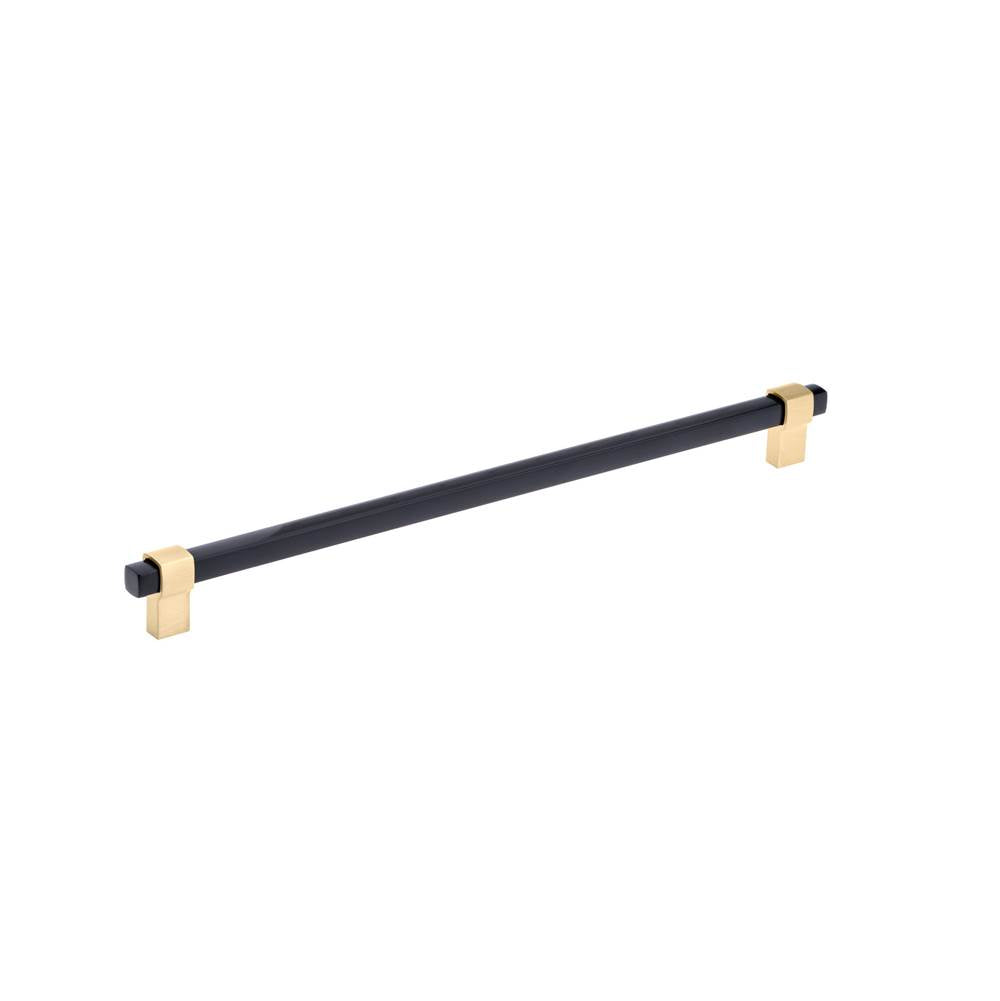 Richelieu America - Contemporary Metal Pull - 8715 - Brushed Brass,Black