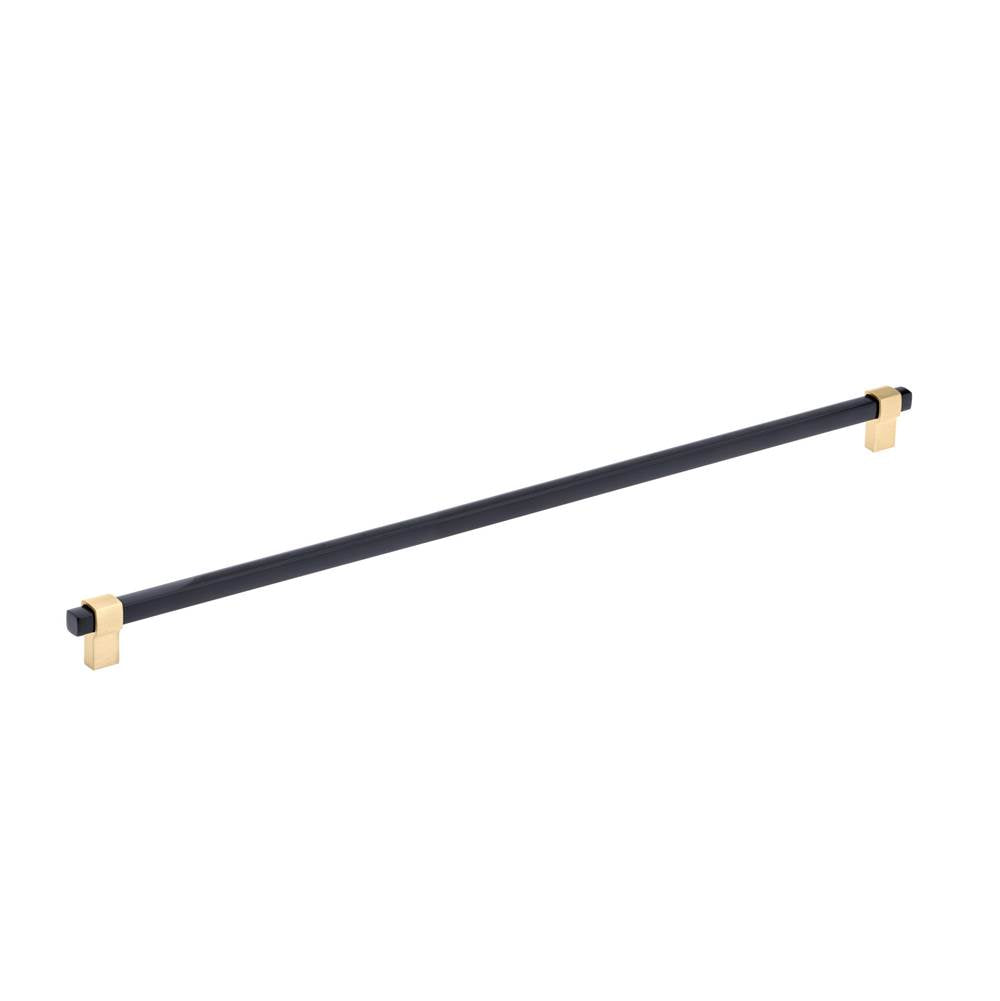 Richelieu America - Contemporary Metal Pull - 8715 - Brushed Brass,Black