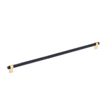Richelieu America - Contemporary Metal Pull - 8715 - Brushed Brass,Black