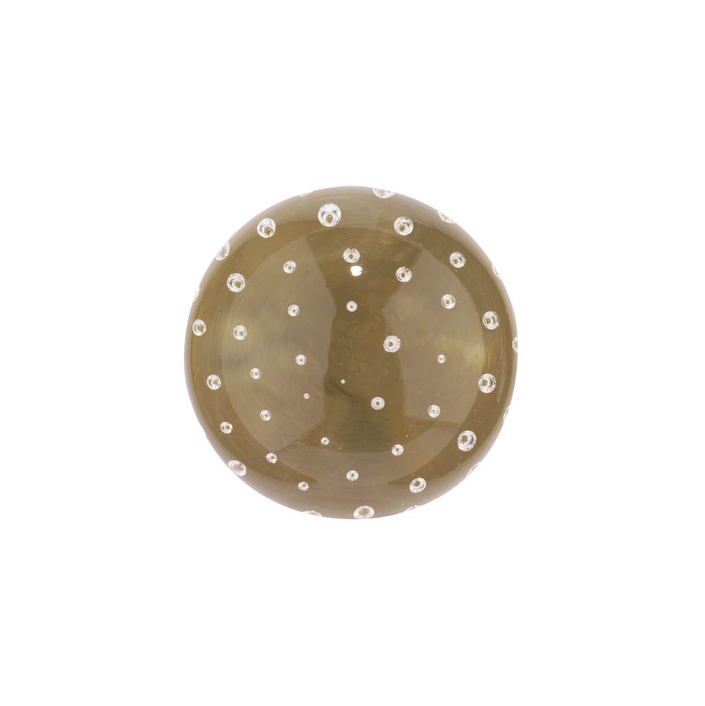 Traditional Glass and Metal Knob - 9923