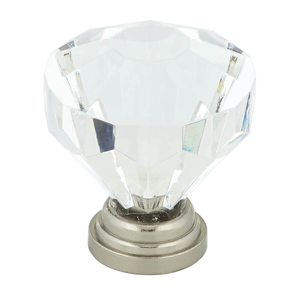 Richelieu America - Eclectic Acrylic and Metal Knob - 10080 - Clear,Brushed Nickel