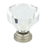 Richelieu America - Eclectic Acrylic and Metal Knob - 10080 - Clear,Brushed Nickel