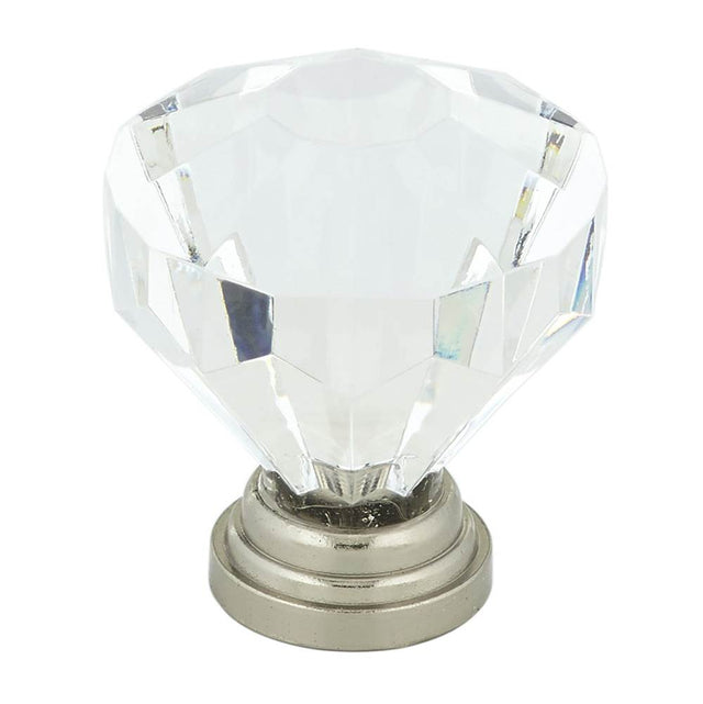Richelieu America - Eclectic Acrylic and Metal Knob - 10080 - Clear,Brushed Nickel