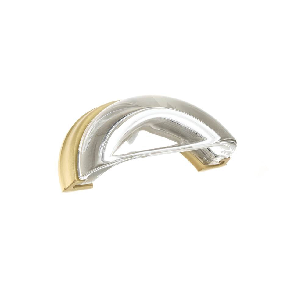 Richelieu America - Eclectic Crystal Cup Pull - 1008 - Clear,Brushed Brass