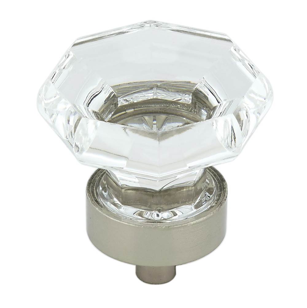 Richelieu America - Eclectic Acrylic and Metal Knob - 1008 - Clear,Brushed Nickel