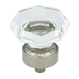 Richelieu America - Eclectic Acrylic and Metal Knob - 1008 - Clear,Brushed Nickel