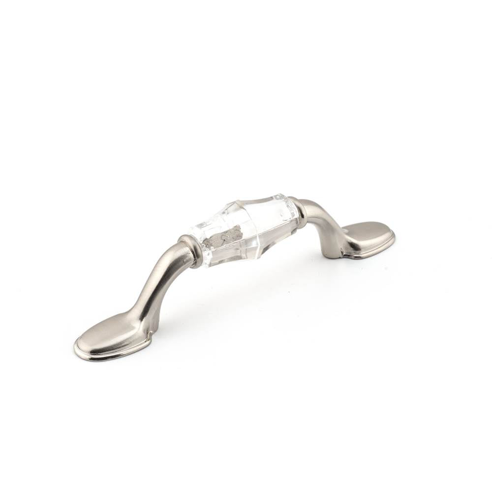 Richelieu America - Eclectic Acrylic and Metal Pull - 1106 - Clear,Brushed Nickel