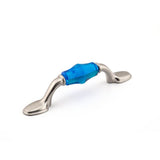 Richelieu America - Eclectic Acrylic and Metal Pull - 1106 - Blue,Brushed Nickel