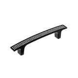 Richelieu America - Contemporary Metal and Crystal Pull - 1234 - Matte Black,Crystal