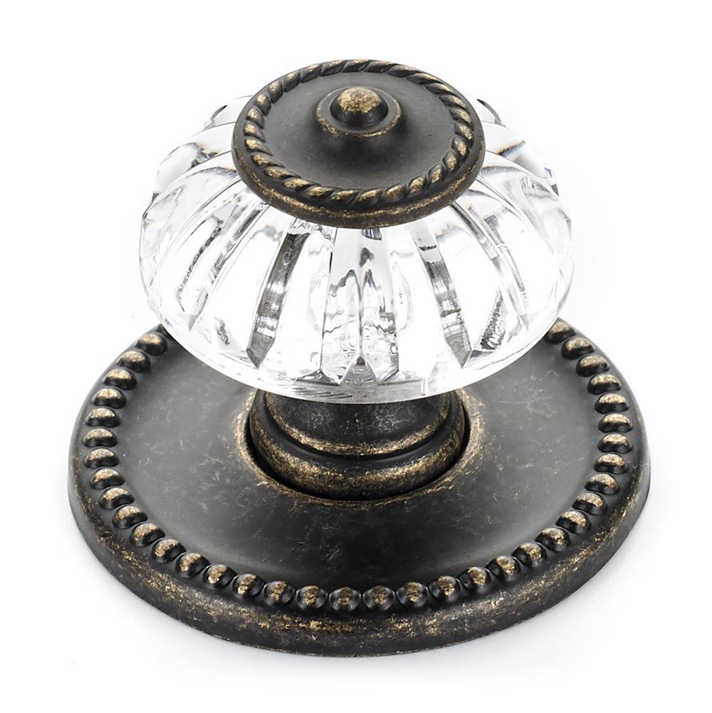 Richelieu America - Eclectic Metal and Acrylic Knob - 1606 - Burnished Brass