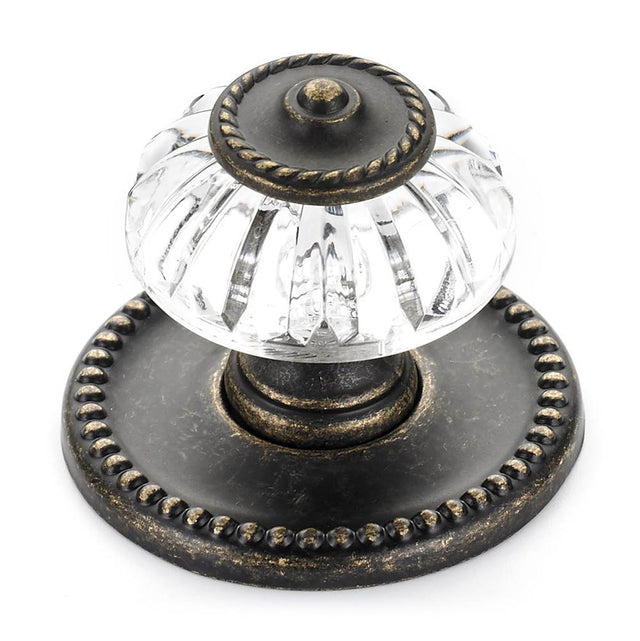 Richelieu America - Eclectic Metal and Acrylic Knob - 1606 - Burnished Brass