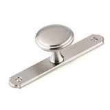 Richelieu America - Transitional Metal Wardrobe Knob and Backplate - Brushed Nickel