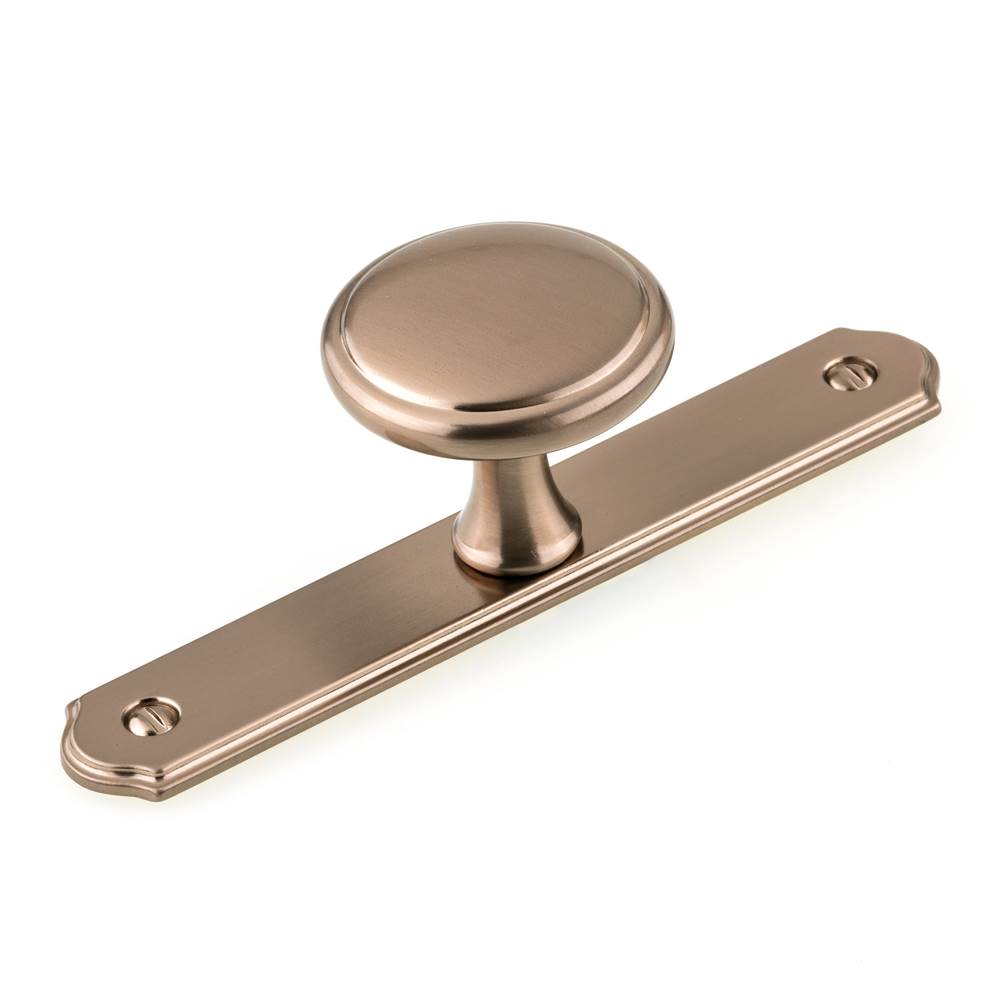 Richelieu America - Transitional Metal Wardrobe Knob and Backplate - Champagne Bronze