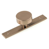 Richelieu America - Contemporary Metal Wardrobe Knob and Backplate - Champagne Bronze