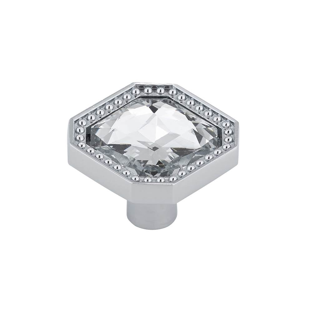 Richelieu America - Contemporary Metal and Crystal Knob - 2626 - Crystal,Chrome