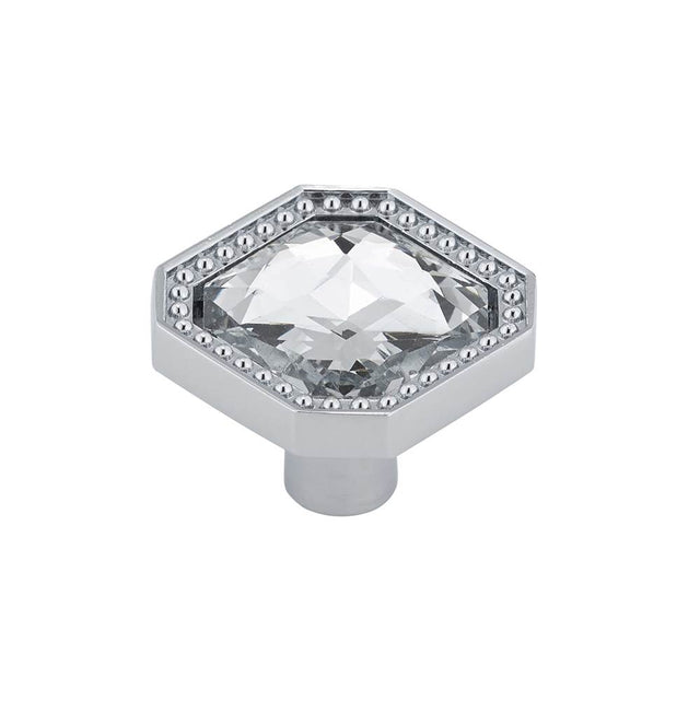 Richelieu America - Contemporary Metal and Crystal Knob - 2626 - Crystal,Chrome