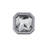 Contemporary Metal and Crystal Knob - 2626
