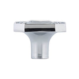 Contemporary Metal and Crystal Knob - 2626