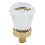 Richelieu America - Traditional Swarovski Crystal and Metal Knob - 276B - Brass,Clear