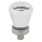 Richelieu America - Traditional Swarovski Crystal and Metal Knob - 276B - Clear,Brushed Nickel