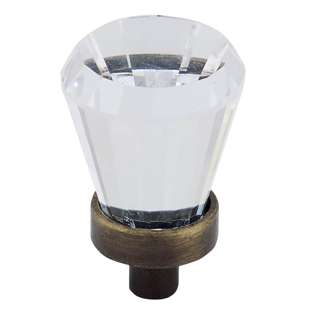 Richelieu America - Traditional Swarovski Crystal and Metal Knob - 276B - Clear,Antique English