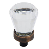 Richelieu America - Traditional Swarovski Crystal and Metal Knob - 276B - Clear,Brushed Oil Rubbed Bronze