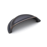 Richelieu America - Traditional Brass Cup Pull - 3038 - Brushed Oil Rubbed Bronze
