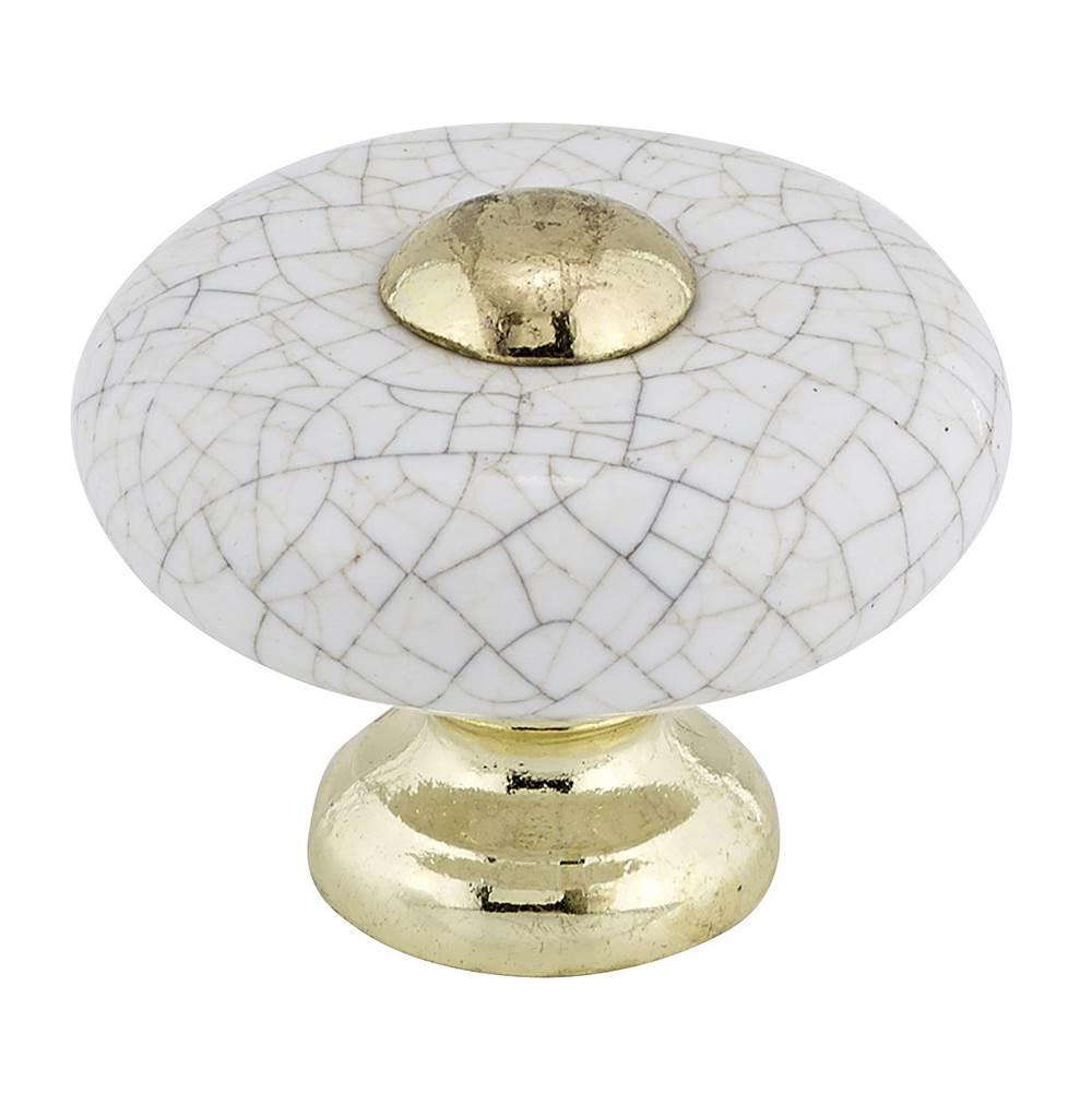 Ecletic Ceramic and Metal Knob - 3347