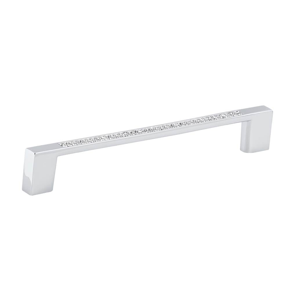 Richelieu America - Contemporary Metal and Crystal Pull - 3535 - Crystal,Chrome