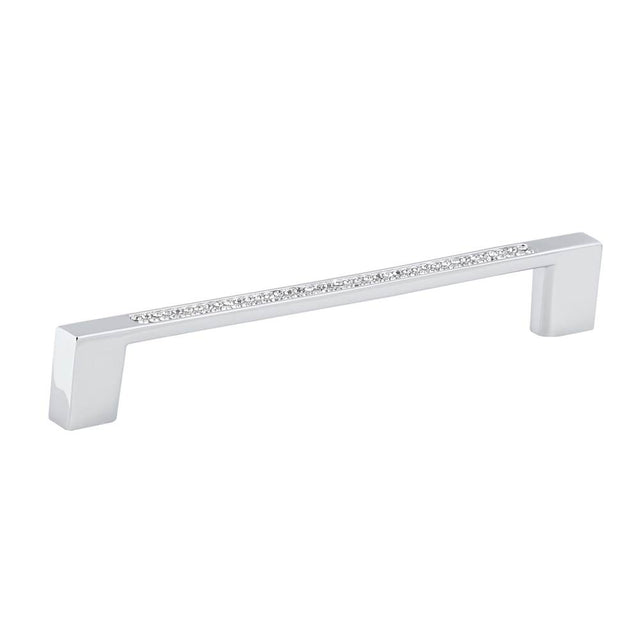 Richelieu America - Contemporary Metal and Crystal Pull - 3535 - Crystal,Chrome