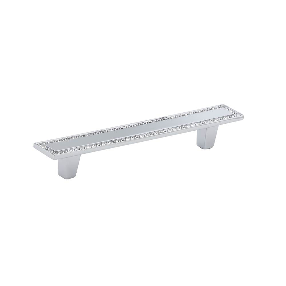 Richelieu America - Contemporary Metal and Crystal Pull - 3737 - Crystal,Chrome
