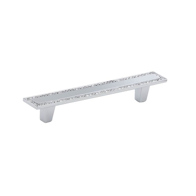 Richelieu America - Contemporary Metal and Crystal Pull - 3737 - Crystal,Chrome
