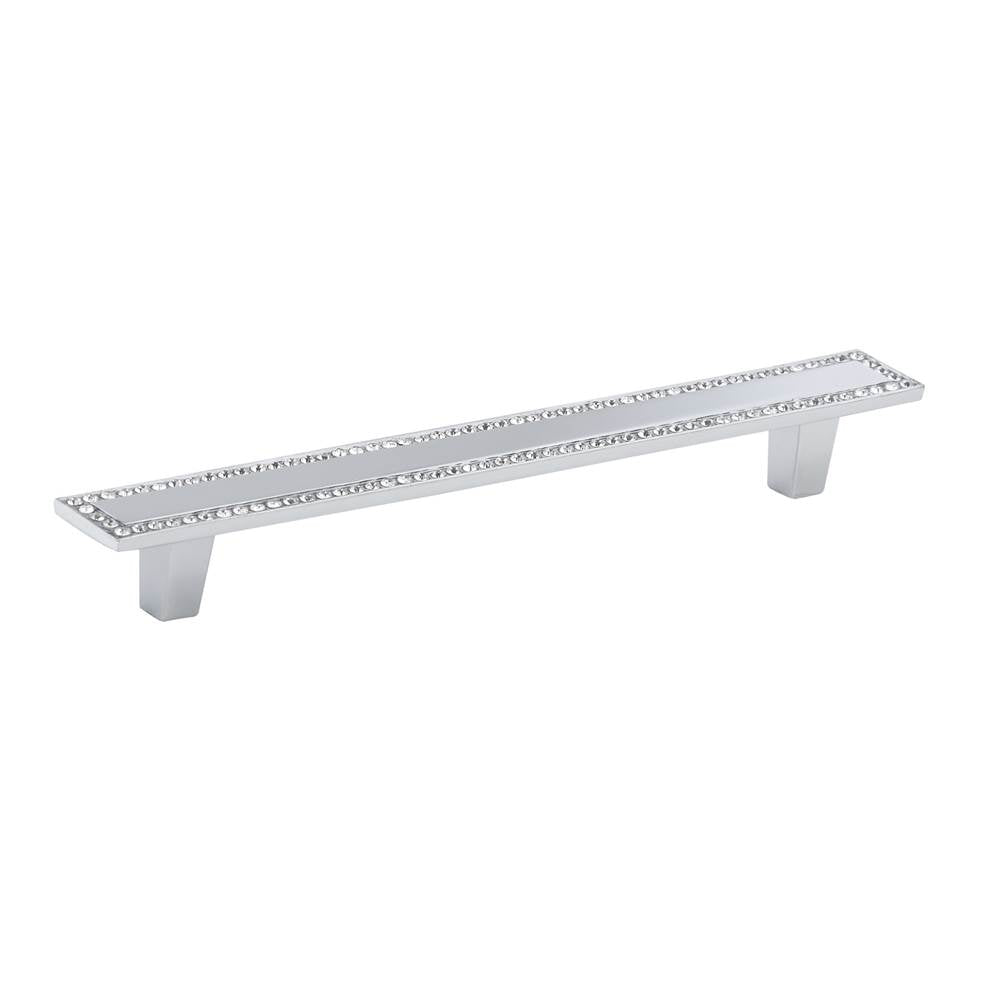 Richelieu America - Contemporary Metal and Crystal Pull - 3737 - Crystal,Chrome