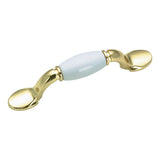 Richelieu America - Traditional Metal and Ceramic Pull - 3802 - Brass,White