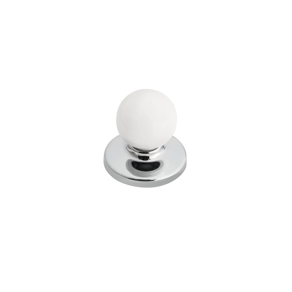 Richelieu America - Functional Metal Wardrobe Knob - 3922 - Chrome,White