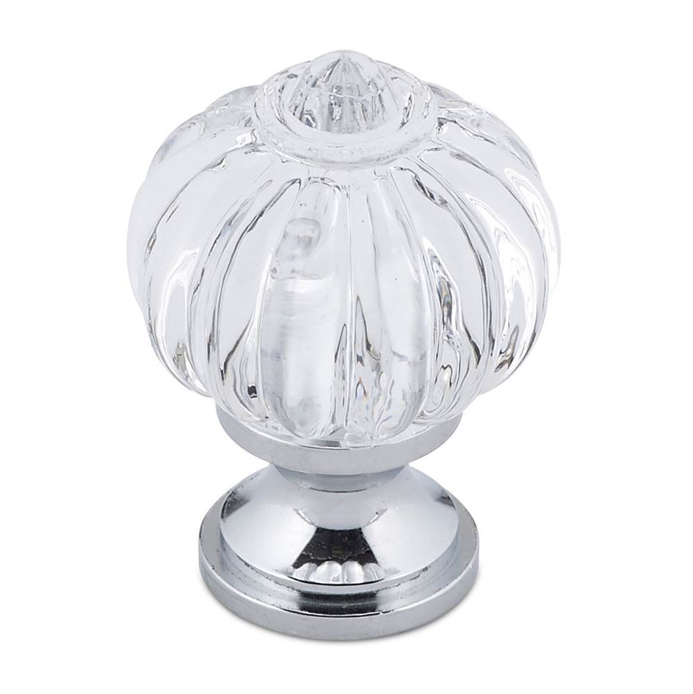 Richelieu America - Eclectic Acrylic and Metal Knob - 4035 - Clear,Chrome